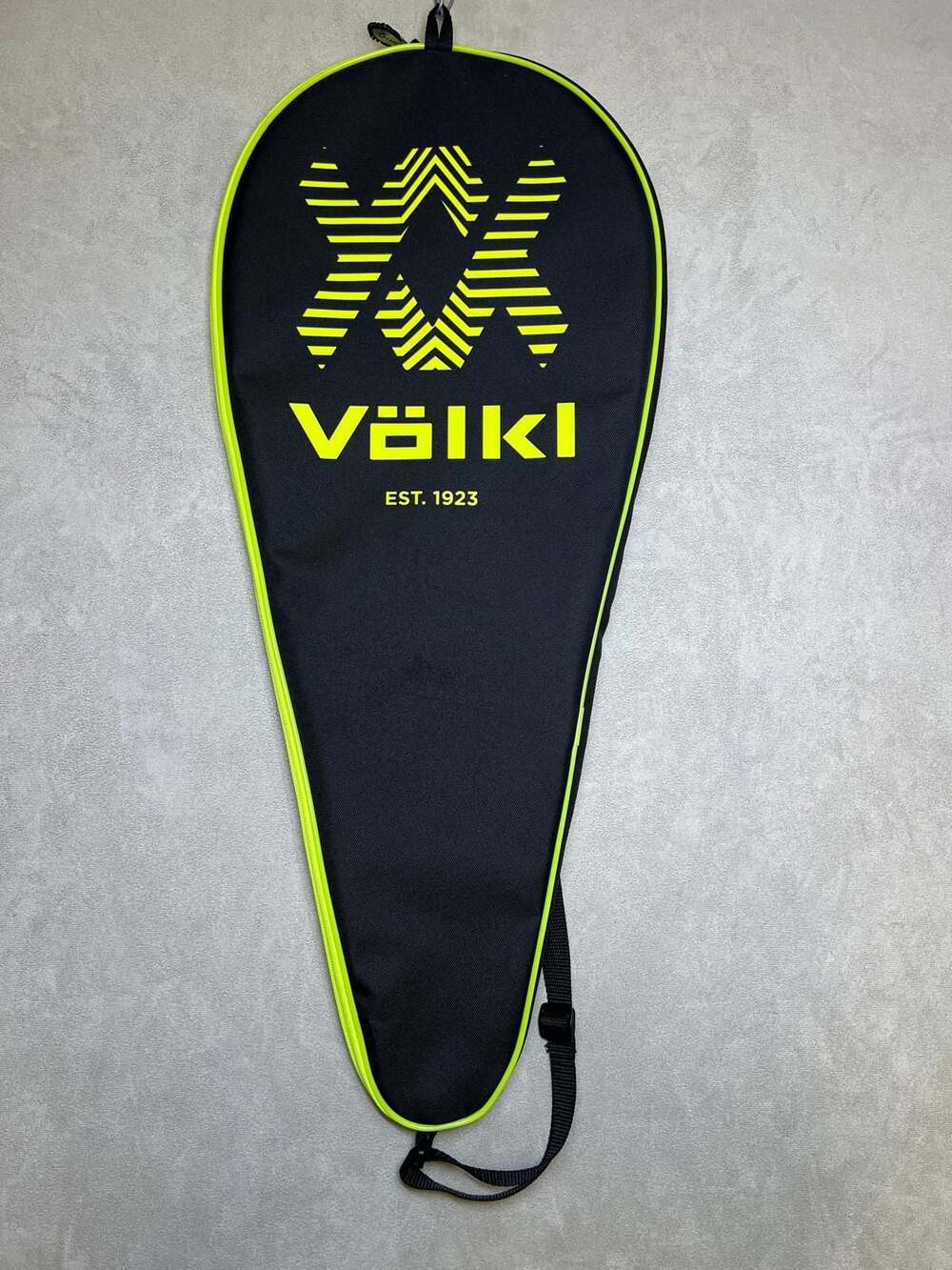 Volkl Tennis Racket Full Cover Case Black and Neon Yellow